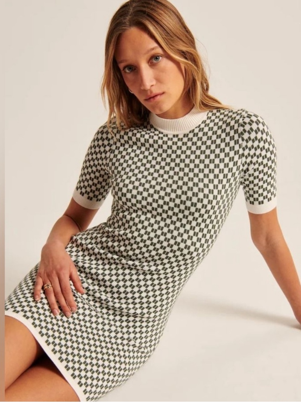 A&F Checked Sweater Dress